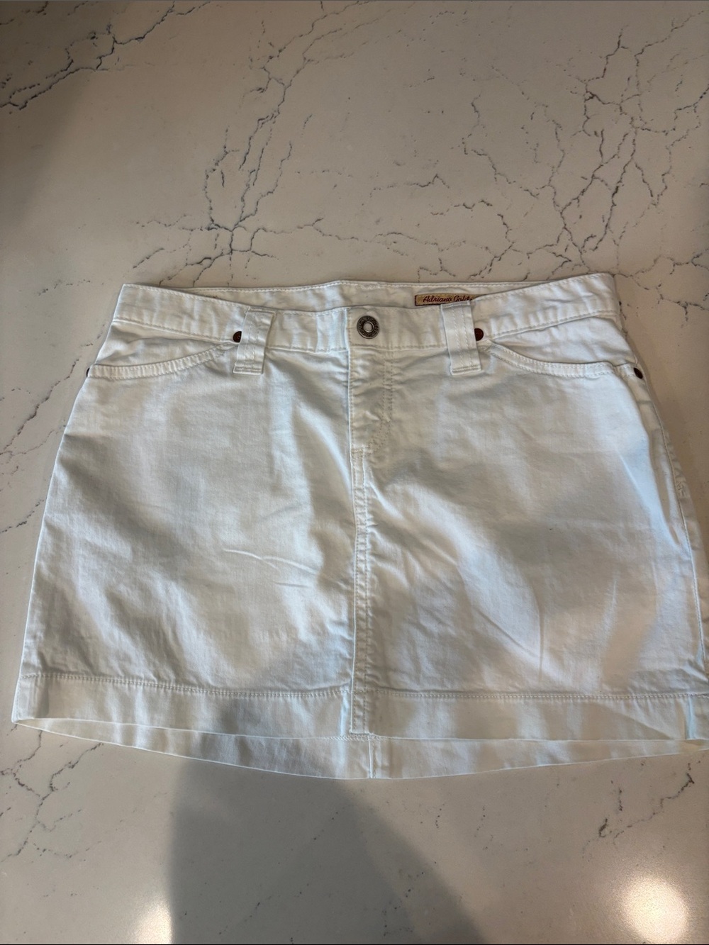 Ag Adriano Goldschmied White Mini Skirt 27” NWOT